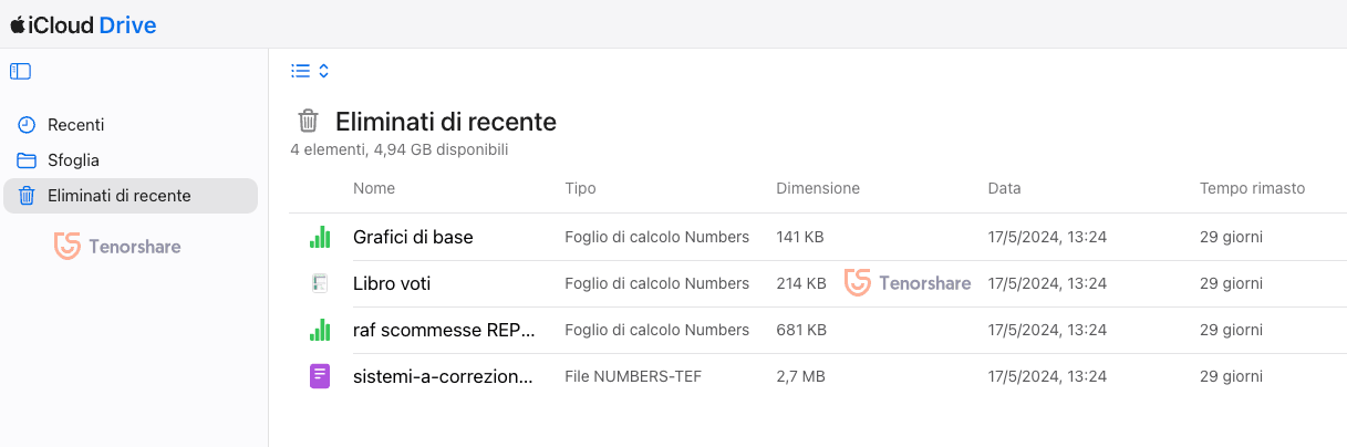 recuperare file da icloud