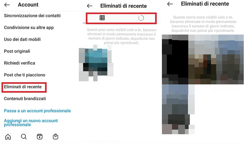 come recuperare un post eliminato su instagram