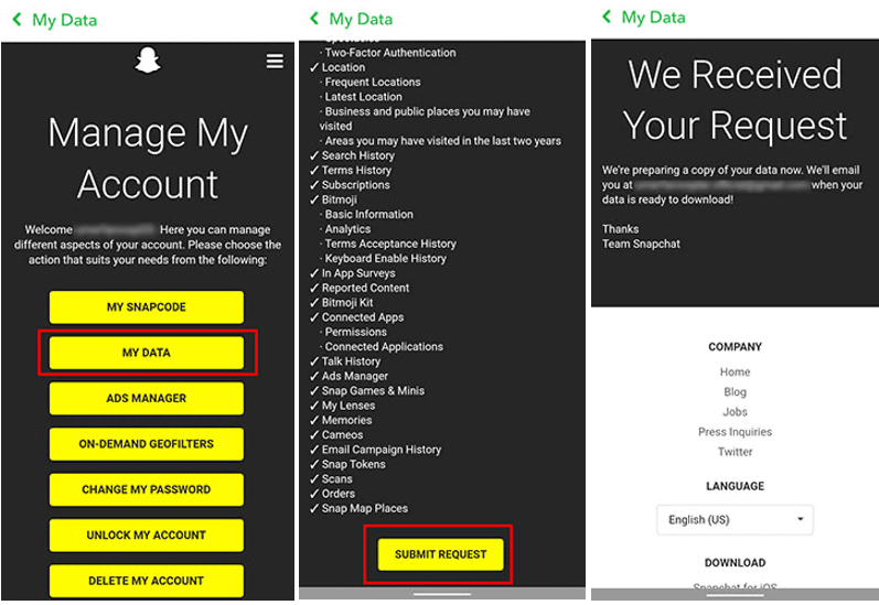 come recuperare video Snapchat cancellati