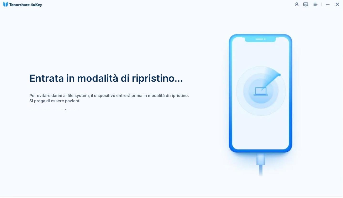 iphone che entra in modalità di recupero