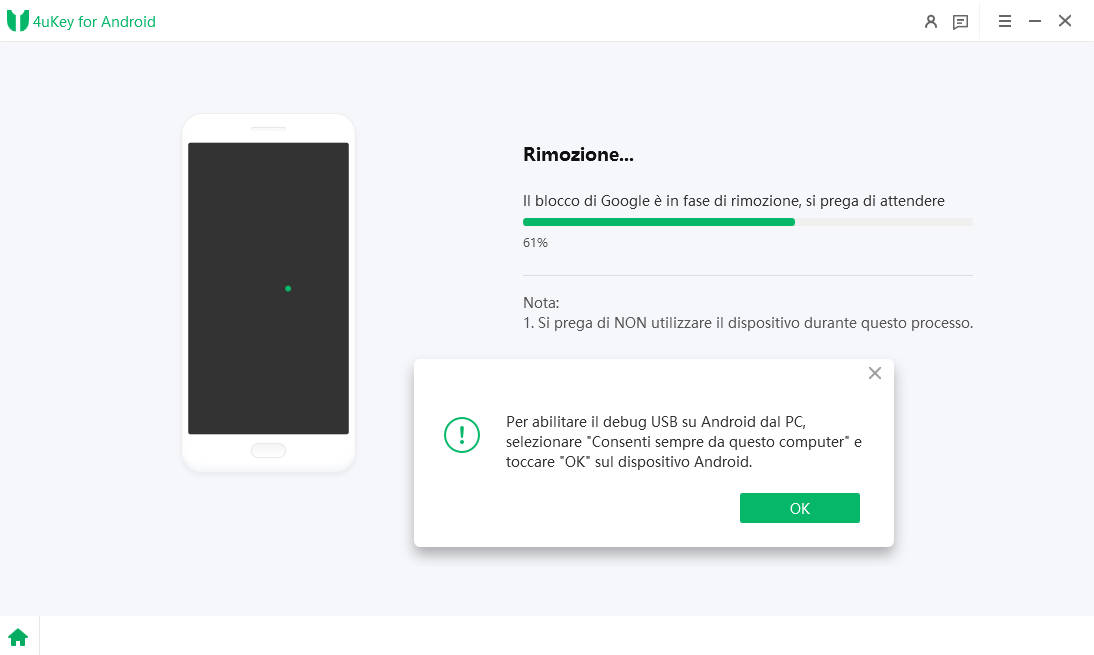 consentire il debug usb di samsung