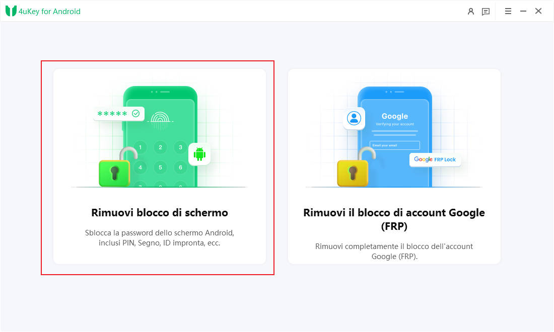 sbloccare Xiaomi senza password e MI Account con 4uKey for Android - 01