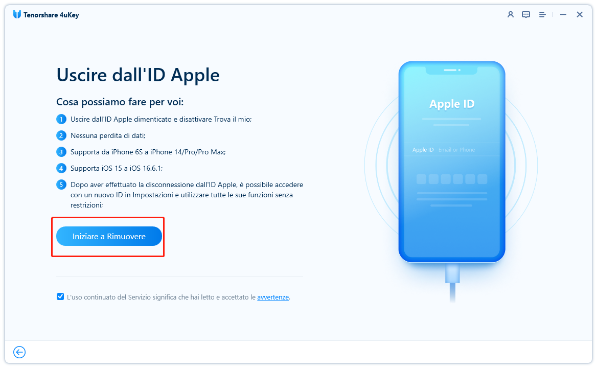 uscire dall'ID Apple senza perdere i dati