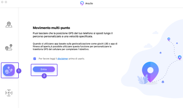 Movimento con multi punto - iAnyGo