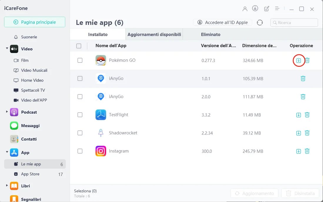 aggiornamenti disponibili