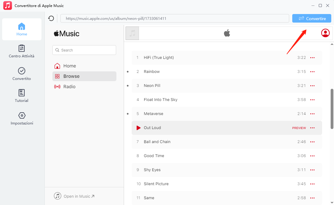 convertire apple music in mp3 passo 3