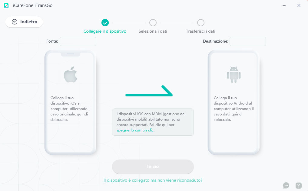 trasferimento di dati tra dispositivi Android e iOS-itransgo 2