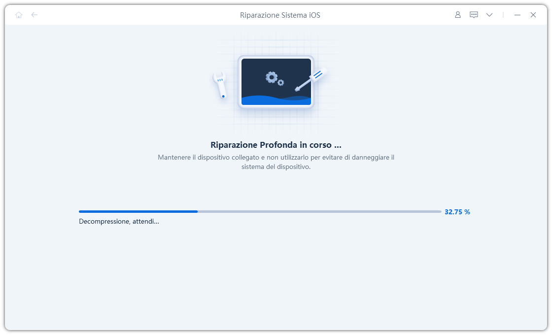 avvia riparazione standard