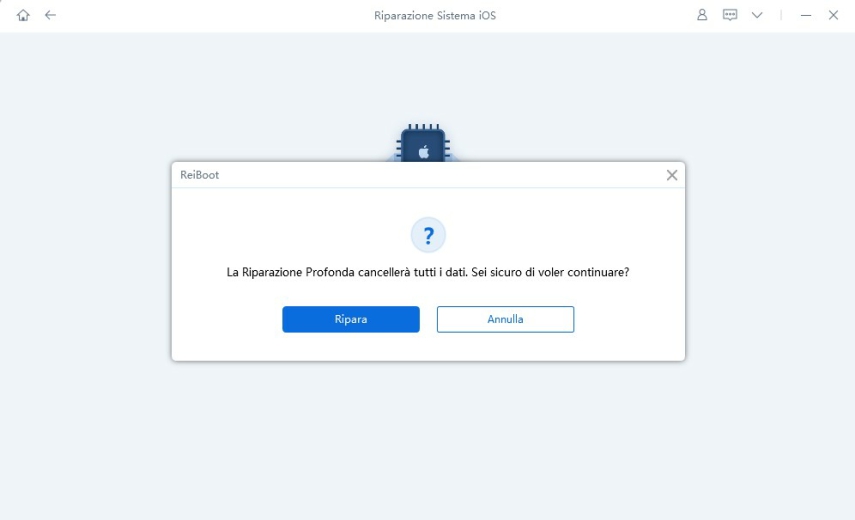 comincia riparazione profonda da ReiBoot