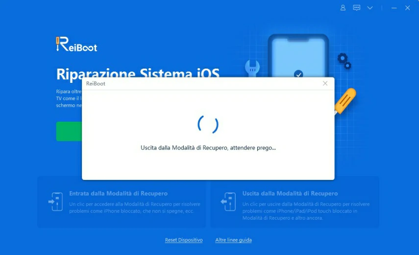 modalità SOS di emergenza bloccata-accesso alla modalita di recupero
