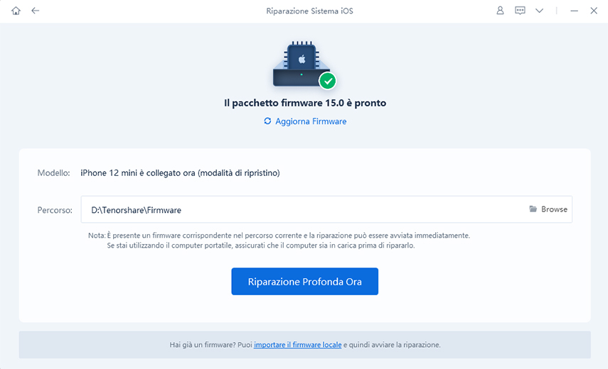 scarica il pacchetto firmware