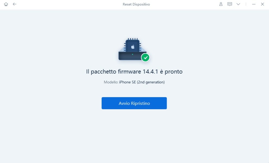 comincia reset fabbrica iphone con ReiBoot