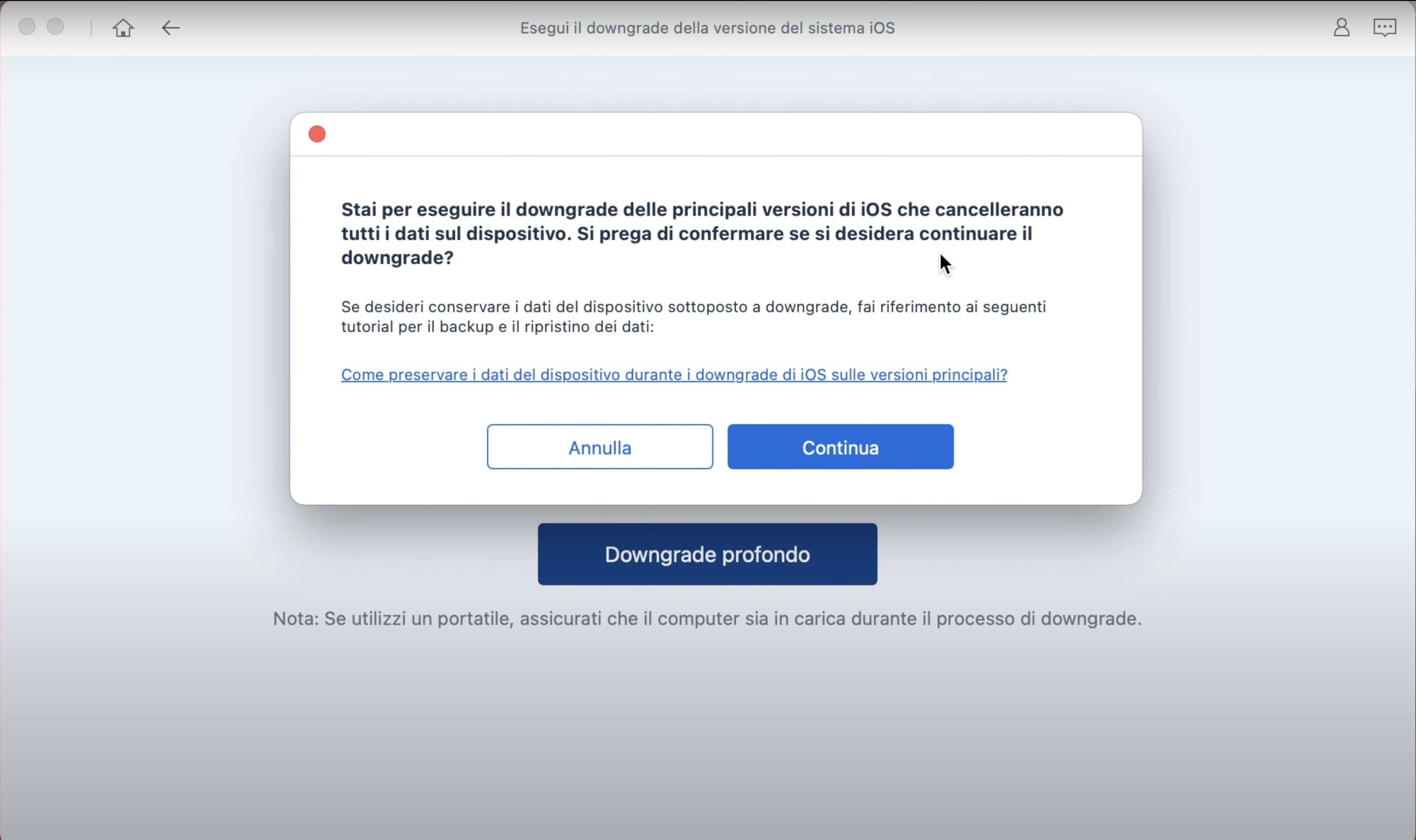 confermare il downgrade
