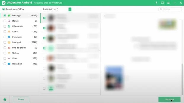scaricare il backup di WhatsApp da Google Drive con UltData per Android - 06