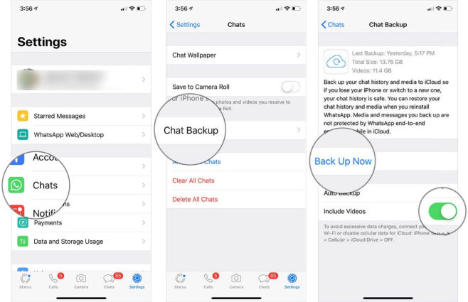 backup whatsapp su icloud 1