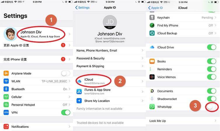 backup whatsapp su icloud 2