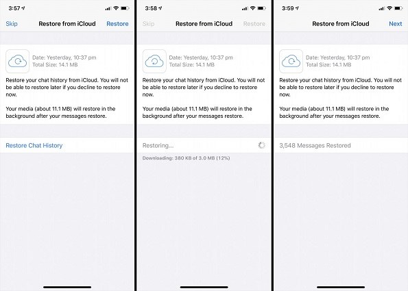 backup whatsapp su icloud 3
