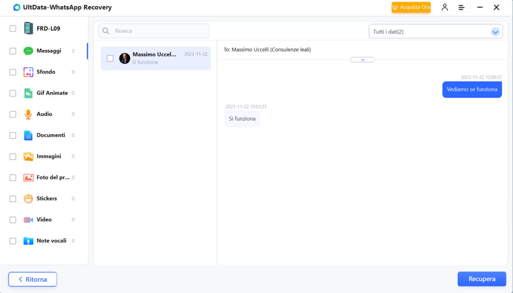 come recuperare i messaggi whatsapp da un telefono rotto passo 5