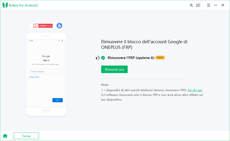 reset di fabbrica oneplus one passo 6
