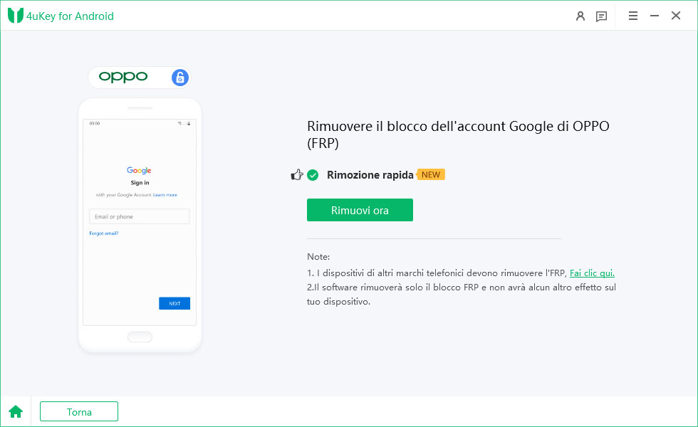come sbloccare un oppo bloccato passo frp 3