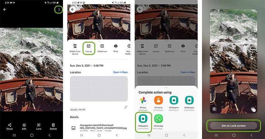 cambiare sfondo blocco schermo android 3
