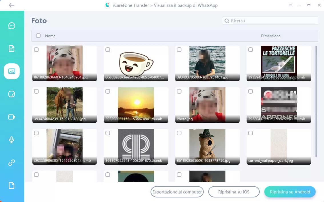 backup whatsapp su pc tramite iCareFone Transfer-Visualizza e Ripristina del Backup Whatsapp su pc