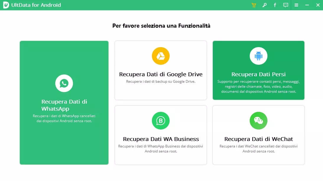 Recupera tutti i dati